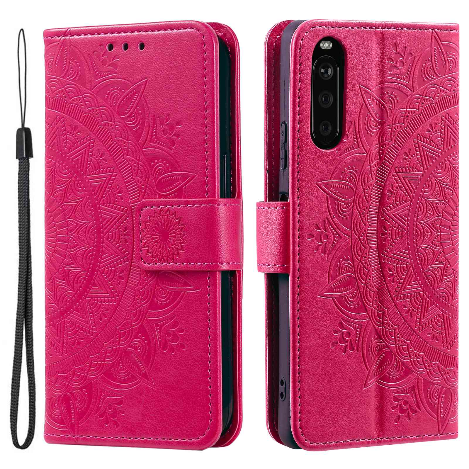 For Sony Xperia 10 V PU Leather Wallet Phone Case Imprinted Mandala Flower Pattern Magnetic Folio Stand Cover For Sony Xperia 10 V PU Leather Wallet Phone Case Imprinted Mandala Flower Pattern Magnetic Folio Stand Cover